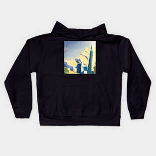 SF Transamerica Pyramid Scenery - Relaxing Anime Sunset Scene Kids Hoodie